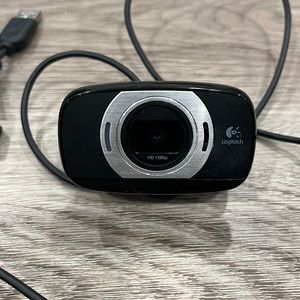 Black Logitech HD Portable Webcam